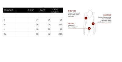 Women's body measurement diagram