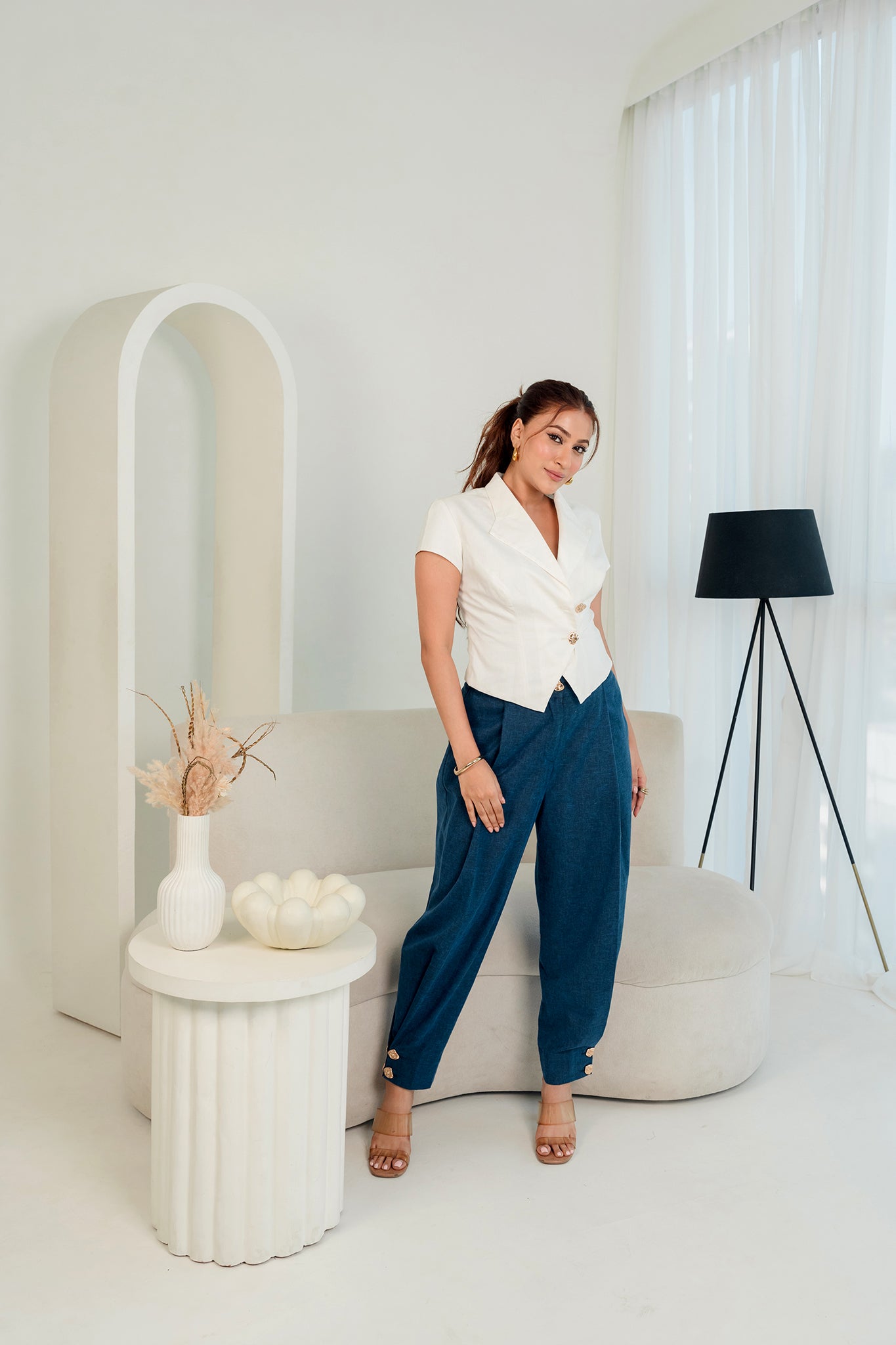 Capri Crop Jacket Set