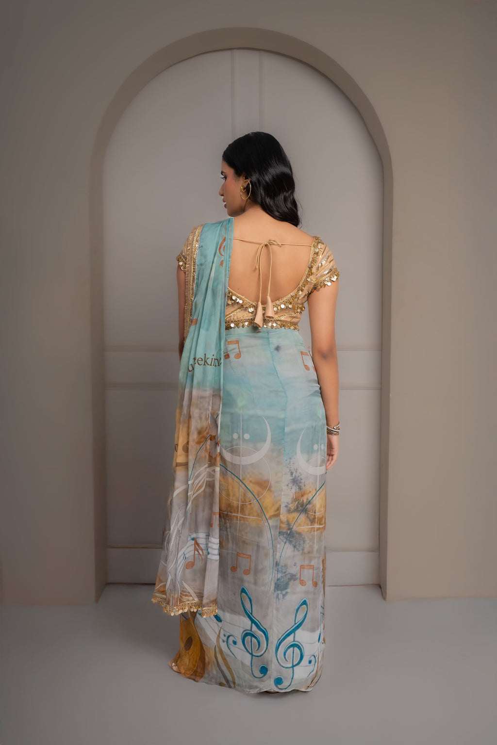 Misty Gold Saree