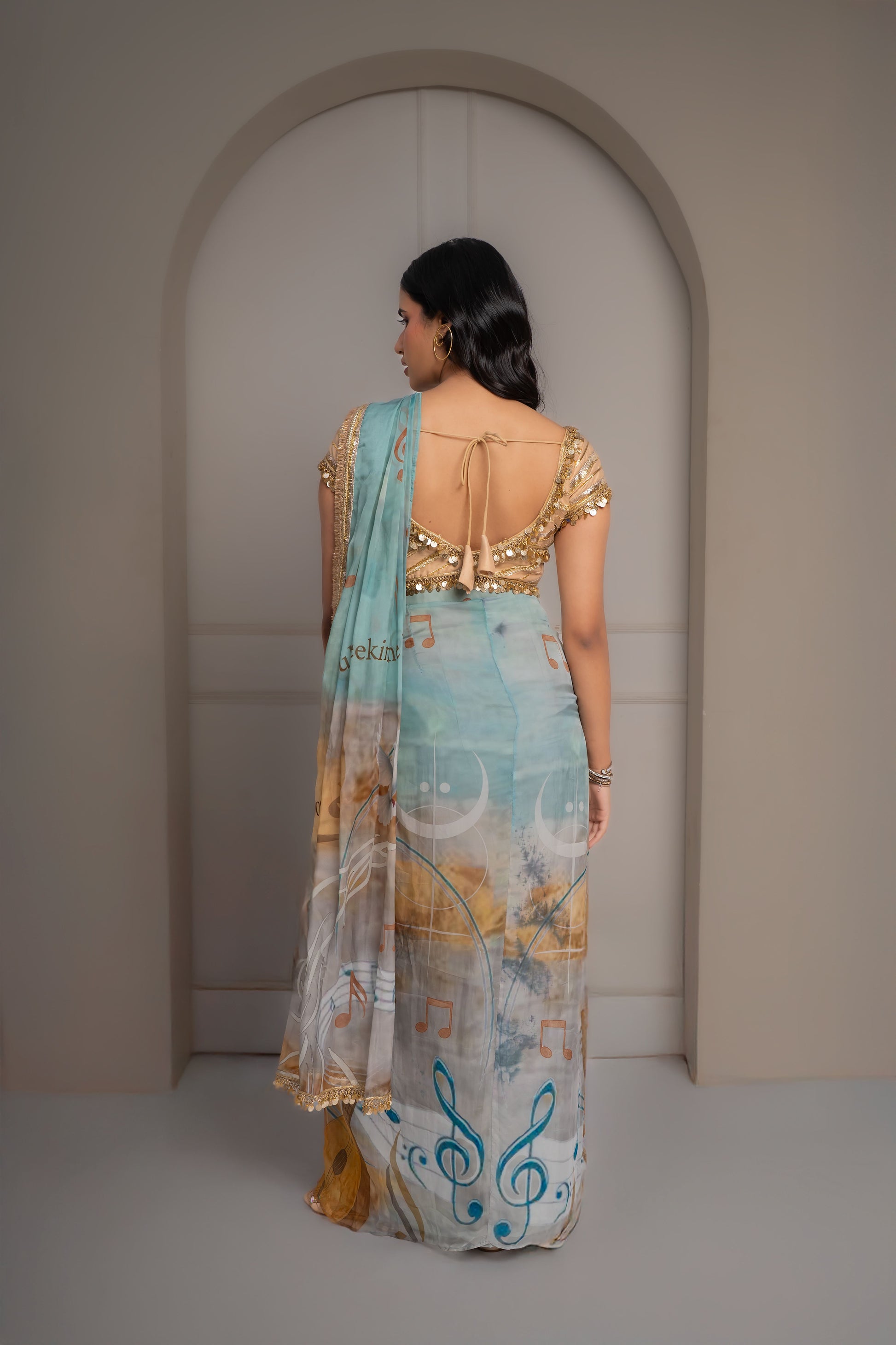 Misty Gold Saree