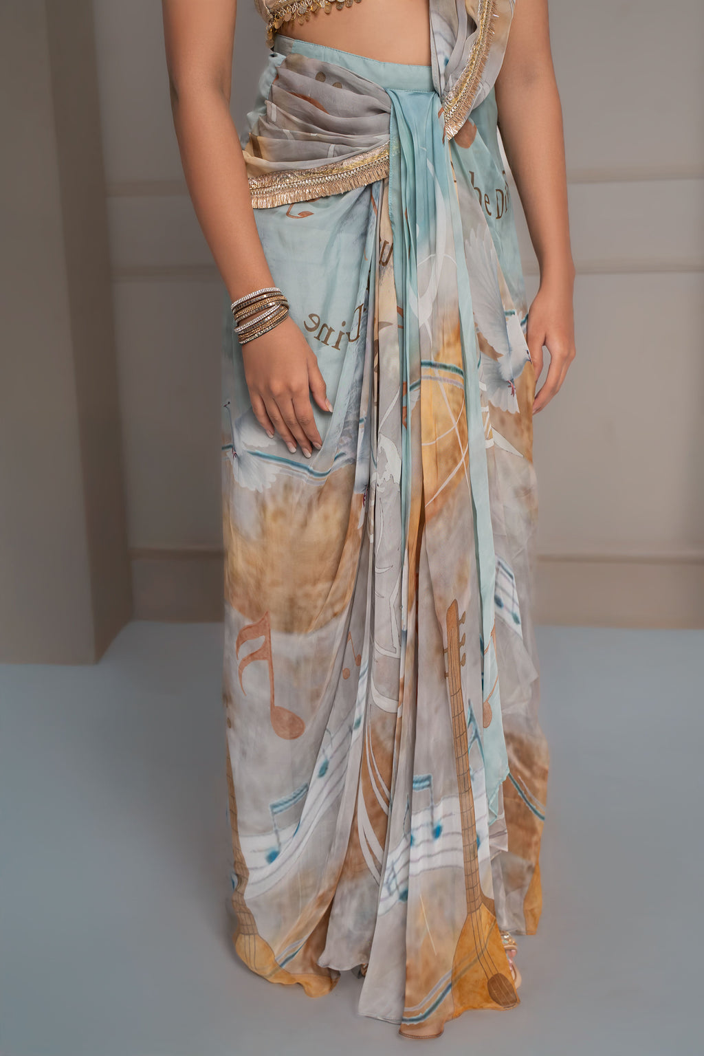 Misty Gold Saree