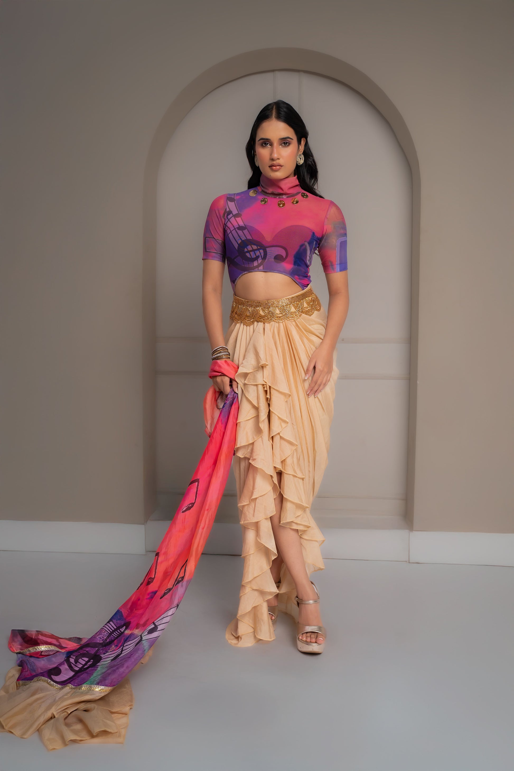 Raabta Ruffle Saree